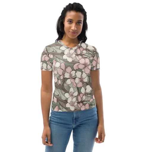 Petal Canopy on a Women's Crew Neck T-Shirt