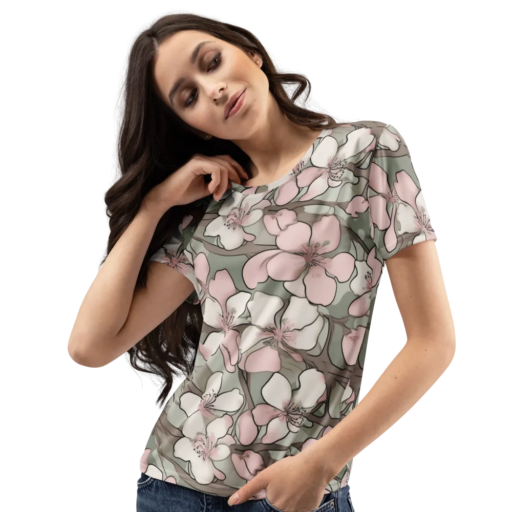 Petal Canopy on Women's Crew Neck T-Shirt — Left Front