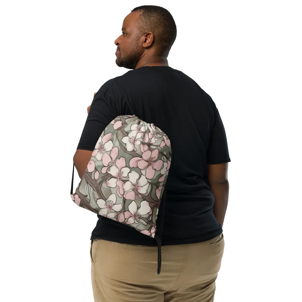 Petal Canopy on Drawstring Bag — Front