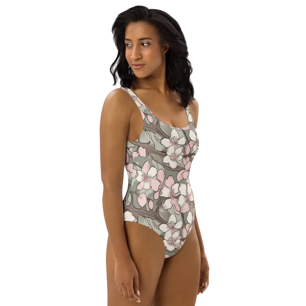 Petal Canopy on One-Piece Swimsuit — Right