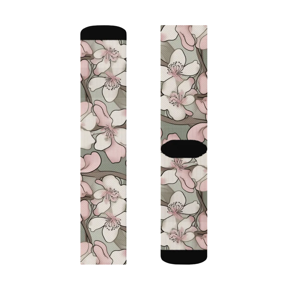 Petal Canopy on Socks — Left Sock