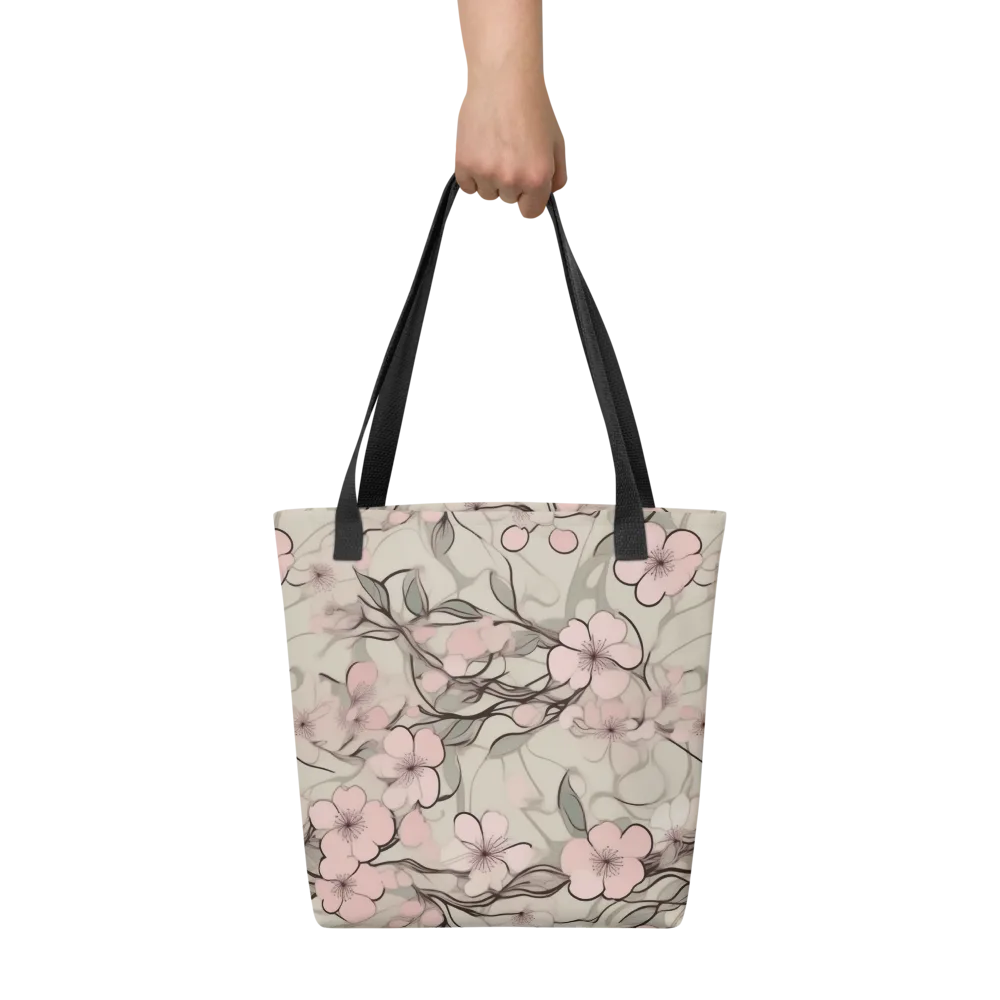 Cherry Drift on Tote Bag — Front