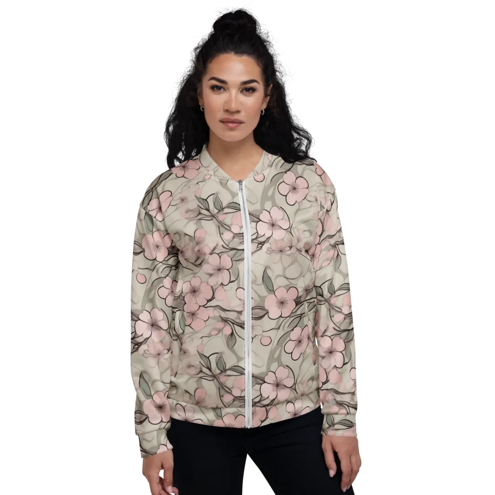 Cherry Drift on Bomber Jacket — Front