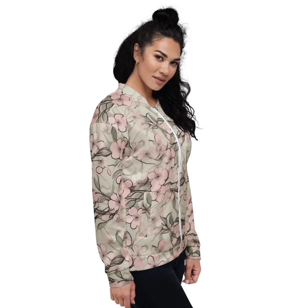 Cherry Drift on Bomber Jacket — Right