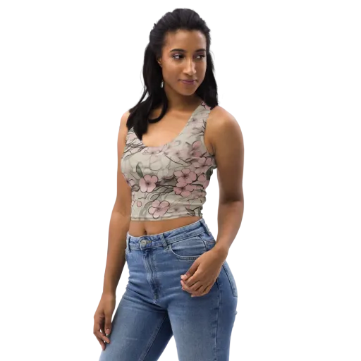 Cherry Drift on a Crop Top