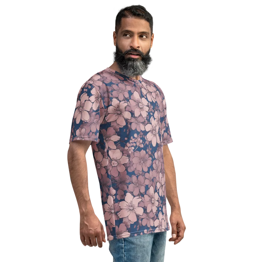 Blush Botanica on Men's Crew Neck T-Shirt — Right