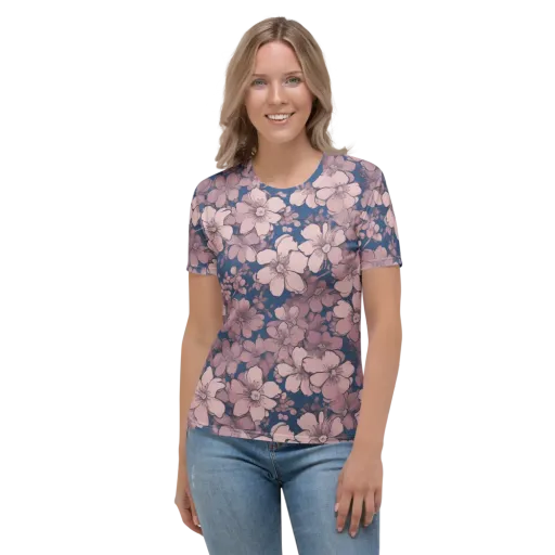 Blush Botanica on a Women's Crew Neck T-Shirt