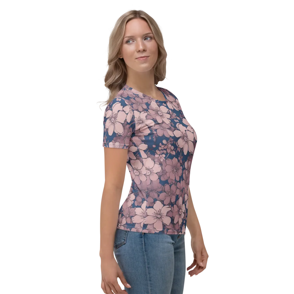 Blush Botanica on Women's Crew Neck T-Shirt — Right