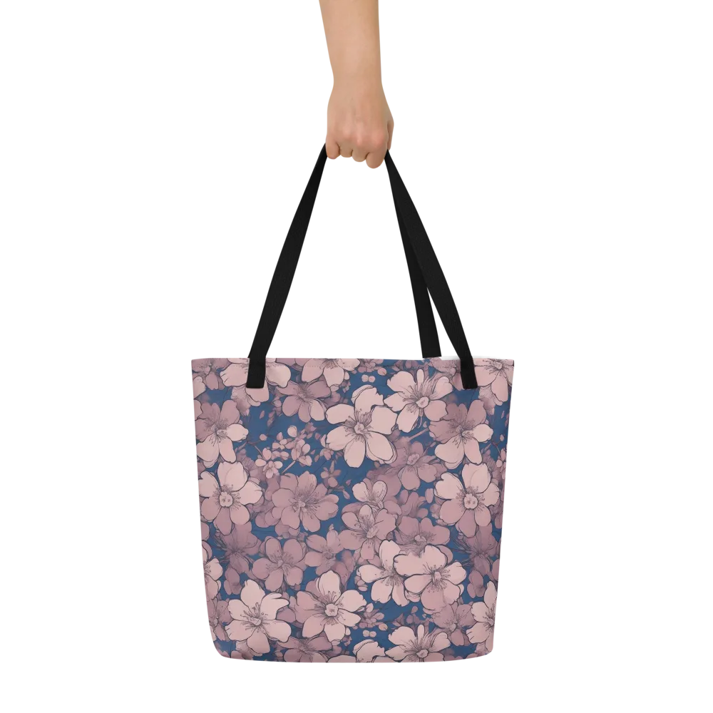 Blush Botanica on Large Tote Bag W/ Pocket — Front