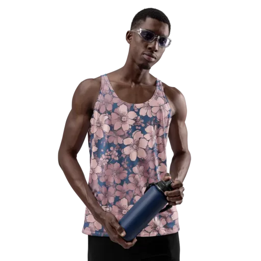 Blush Botanica on a Men's Tank Top