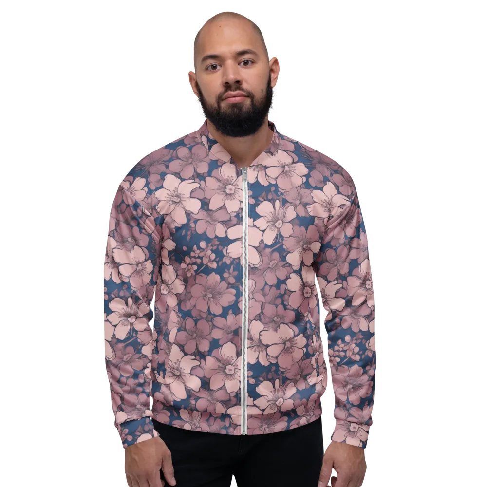 Blush Botanica on Bomber Jacket — Front
