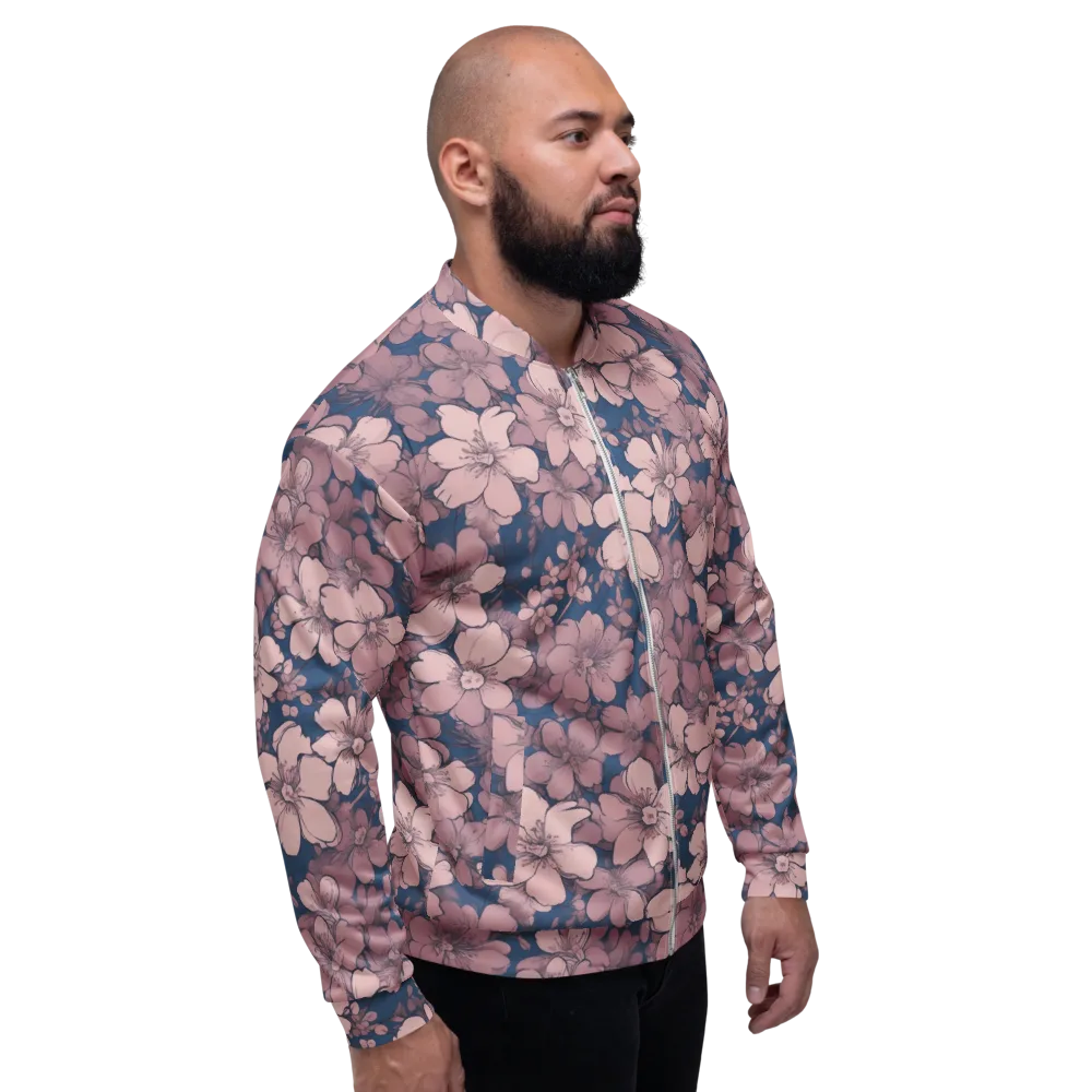 Blush Botanica on Bomber Jacket — Right