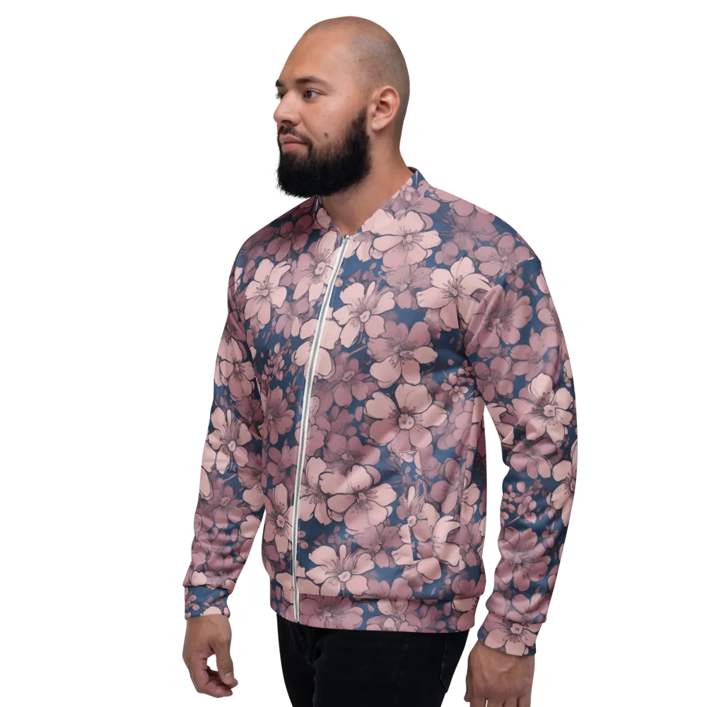 Blush Botanica on Bomber Jacket — Left