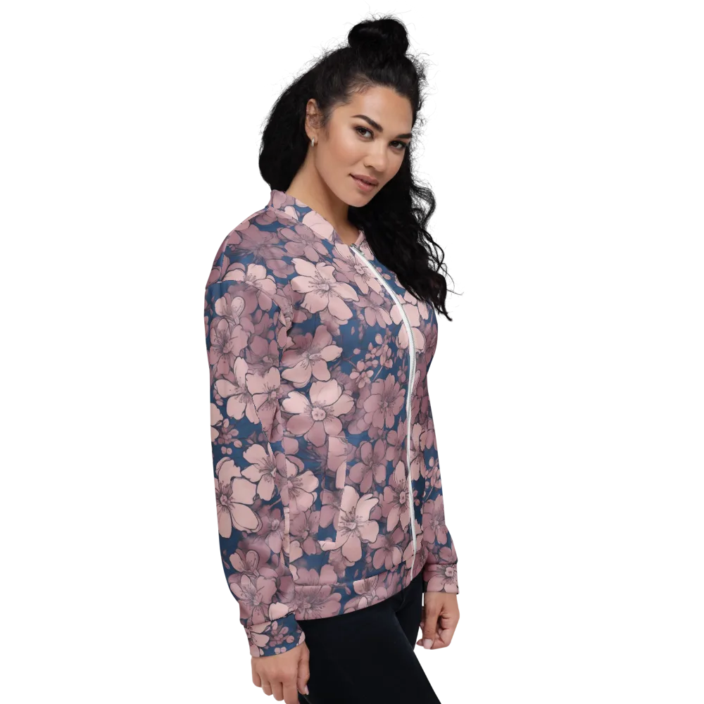 Blush Botanica on Bomber Jacket — Right