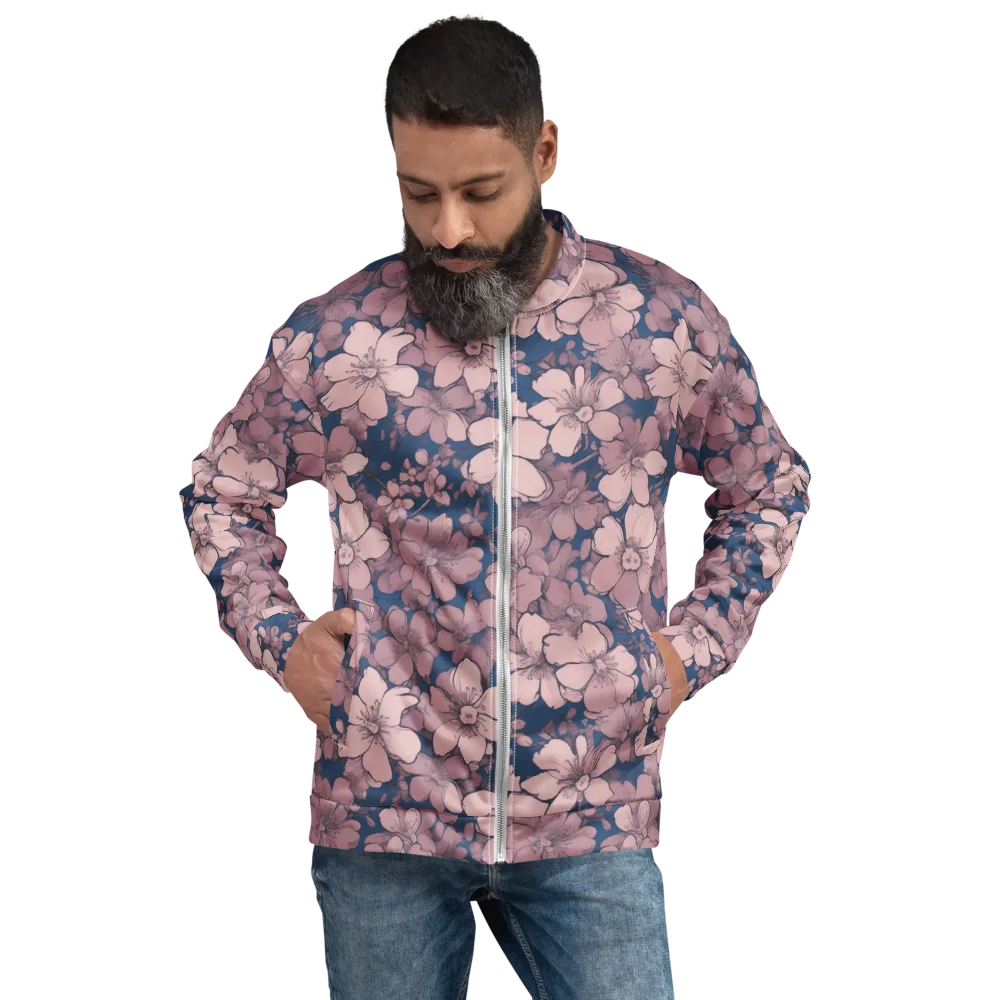 Blush Botanica on Bomber Jacket — Front