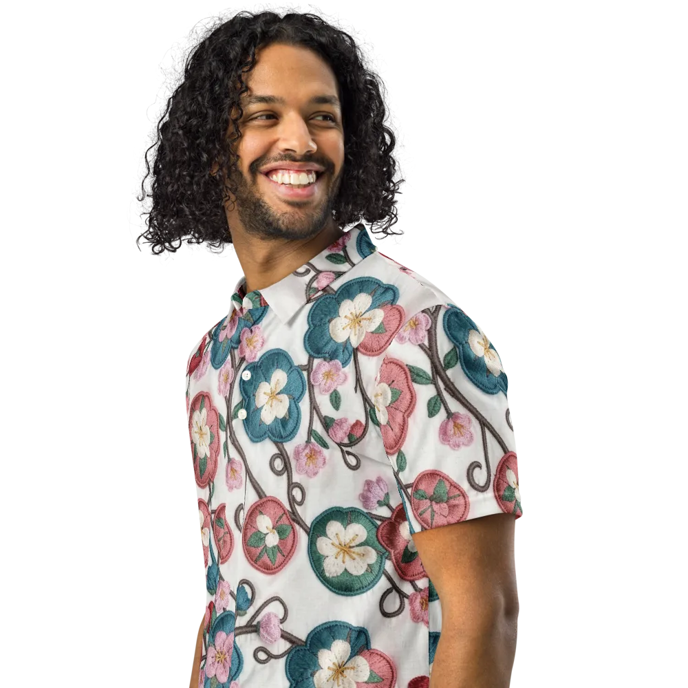 Embroidered Reverie on Men's Slim Fit Polo Shirt — Left Front