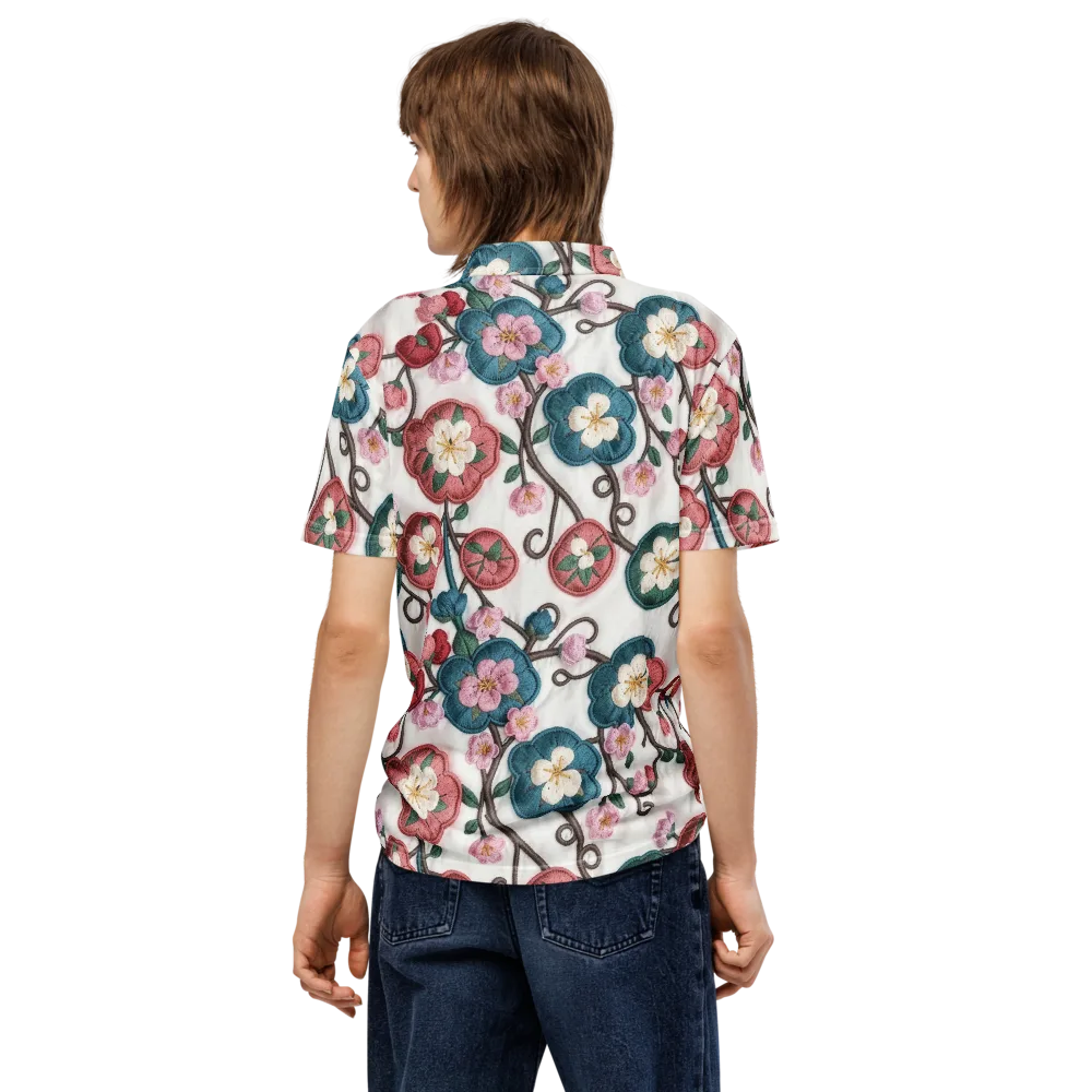 Embroidered Reverie on Men's Slim Fit Polo Shirt — Back