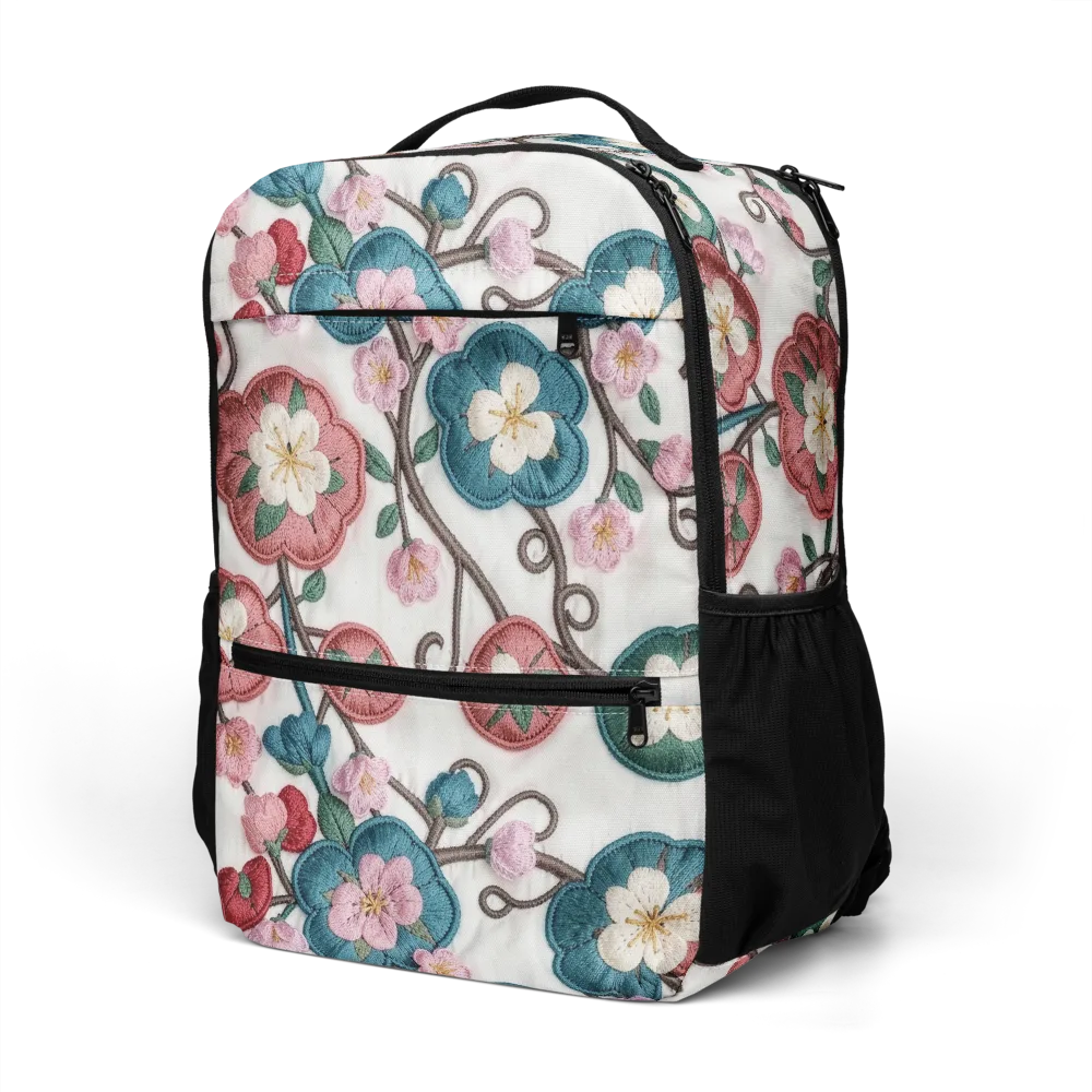 Embroidered Reverie on Utility Backpack — Left Front
