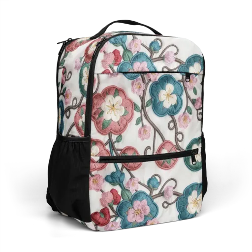 Embroidered Reverie on a Utility Backpack