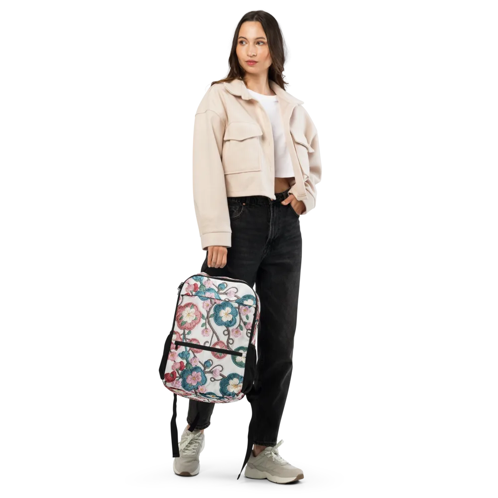 Embroidered Reverie on Utility Backpack — Front
