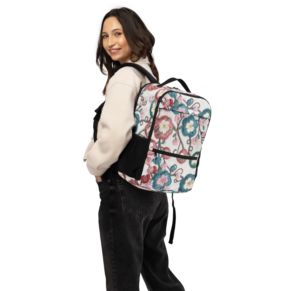 Embroidered Reverie on Utility Backpack — Back