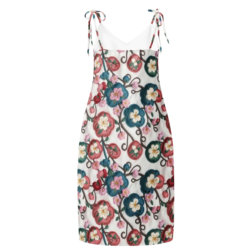 Embroidered Reverie on Slip Dress — Back