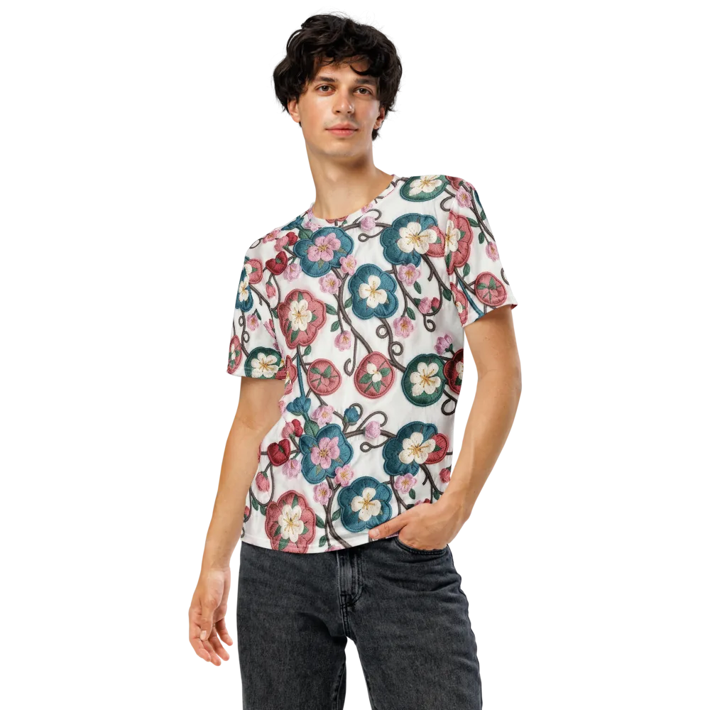 Embroidered Reverie on Men's Crew Neck T-Shirt — Front