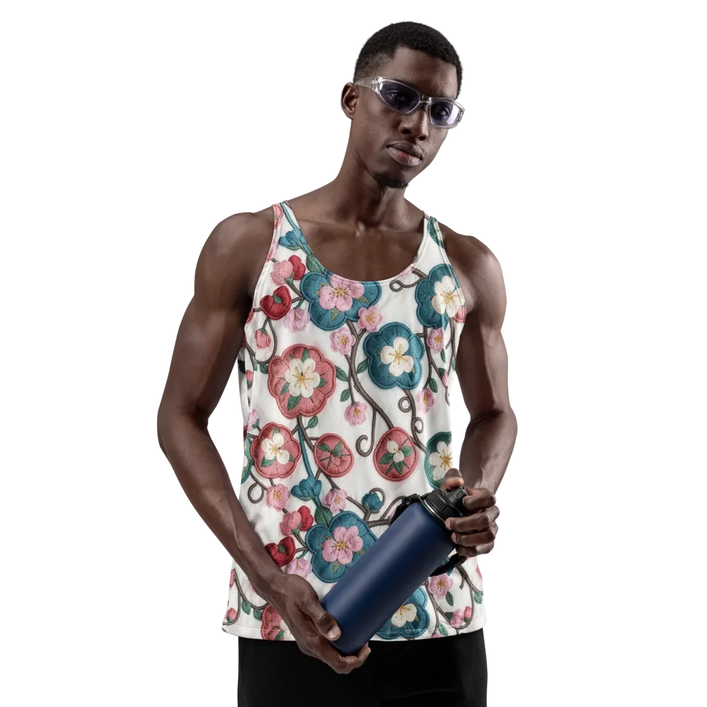 Embroidered Reverie on Men's Tank Top — Front