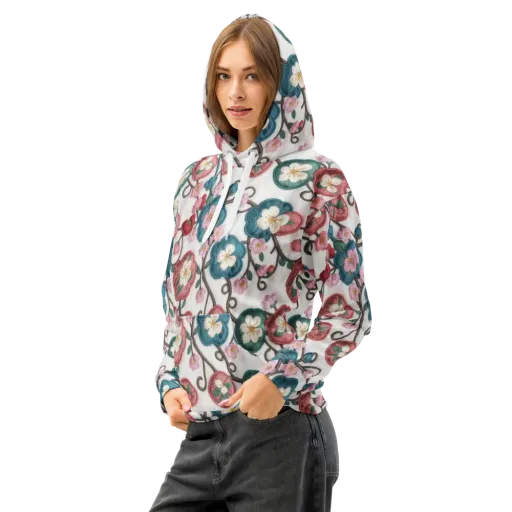 Embroidered Reverie on a Cotton Hoodie