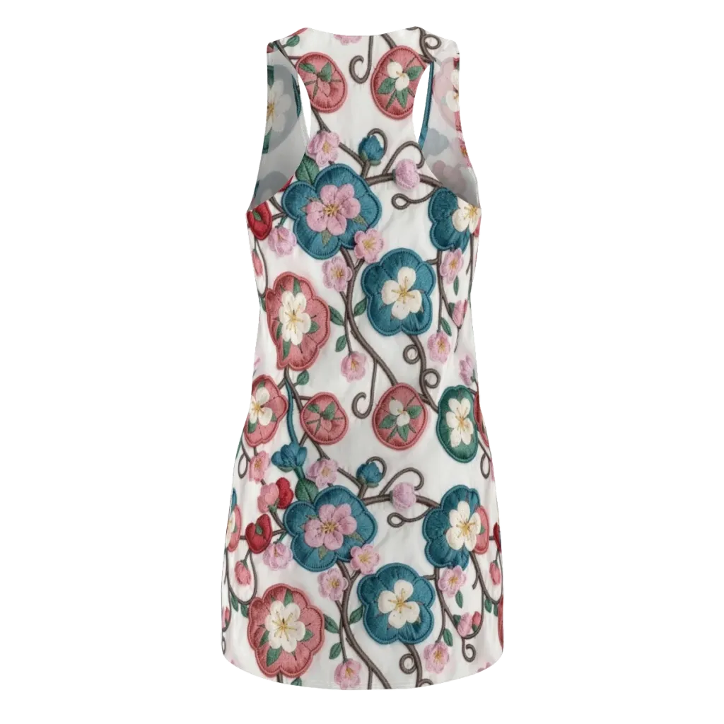 Embroidered Reverie on Racerback Dress — Back