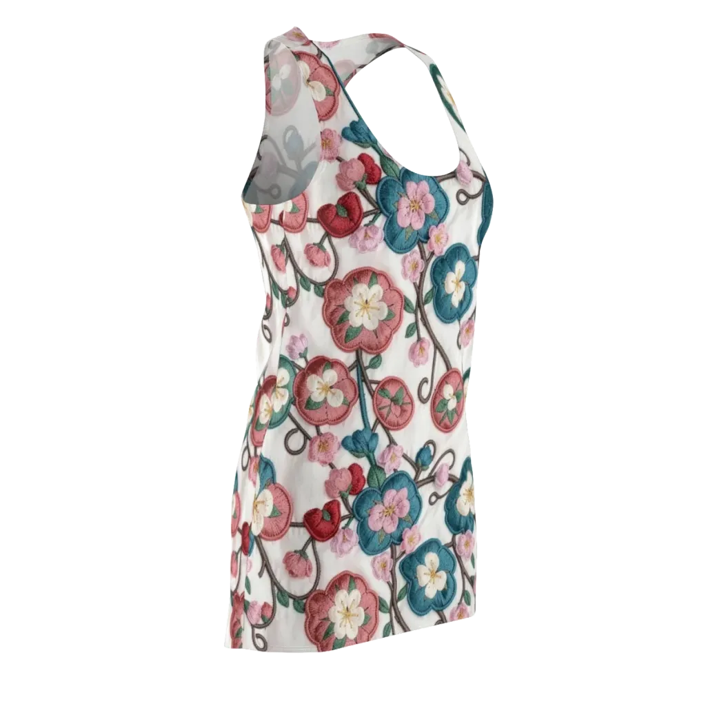 Embroidered Reverie on Racerback Dress — Front Side