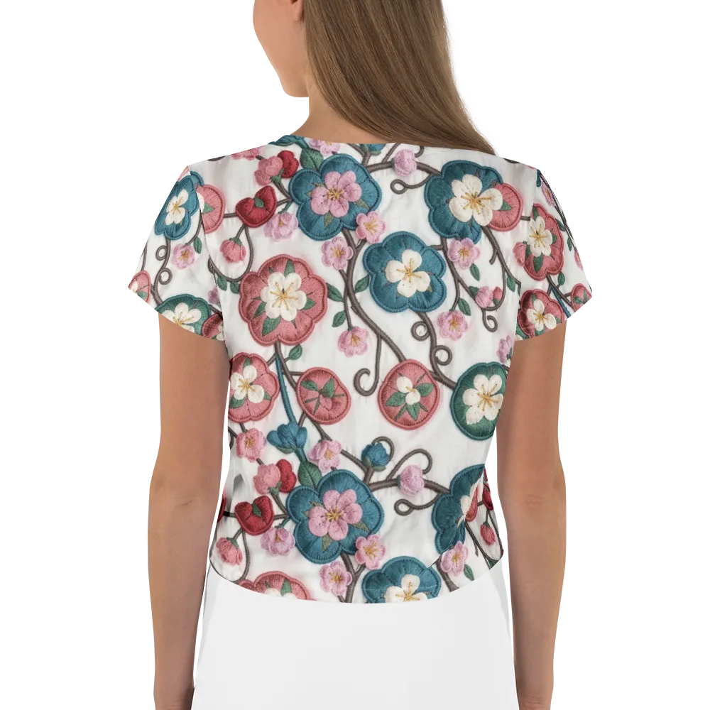 Embroidered Reverie on Crop Tee — Back