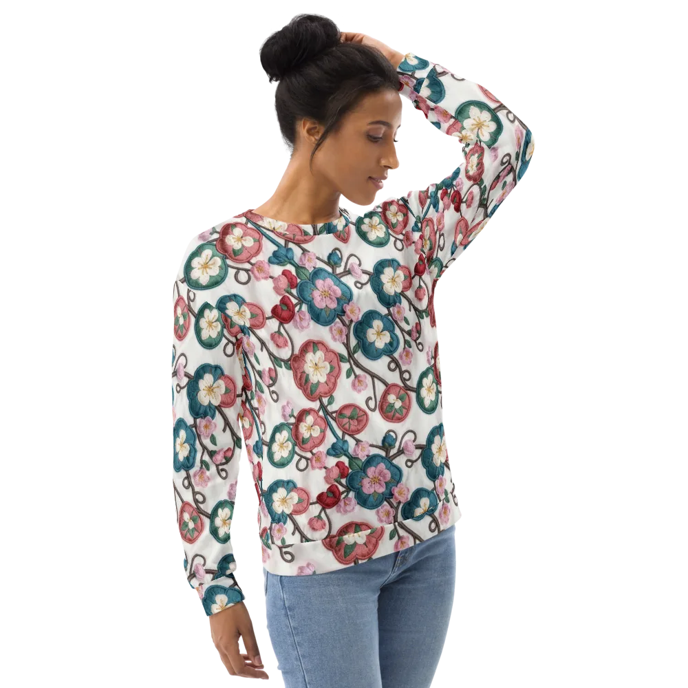 Embroidered Reverie on Sweatshirt — Right Front