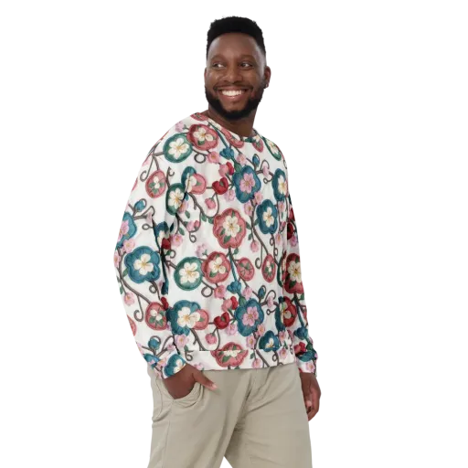 Embroidered Reverie on a Sweatshirt