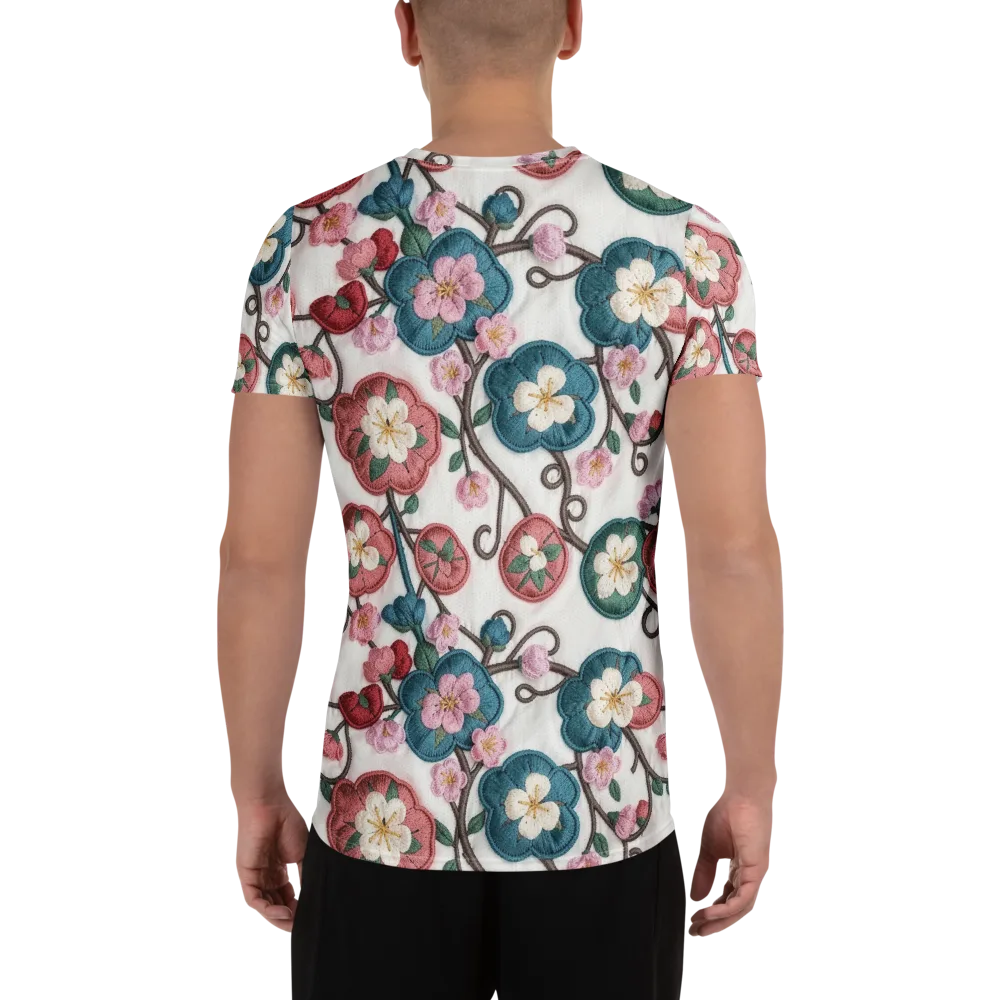 Embroidered Reverie on Men's Athletic T-Shirt — Back