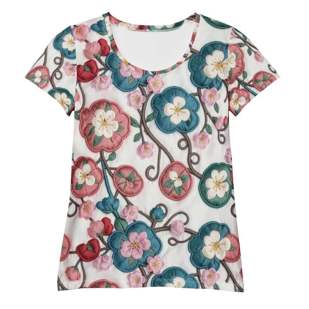 Embroidered Reverie on Women's Athletic T-Shirt — Front