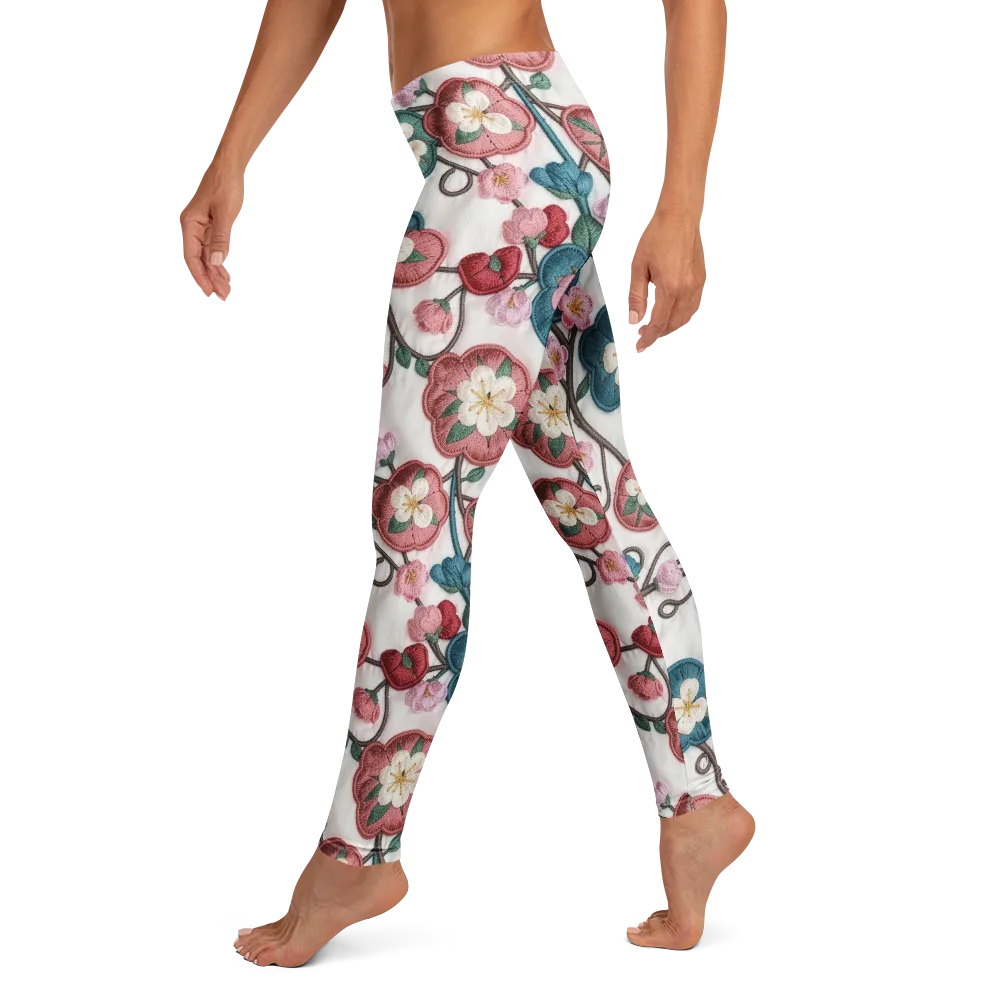 Embroidered Reverie on Leggings — Left