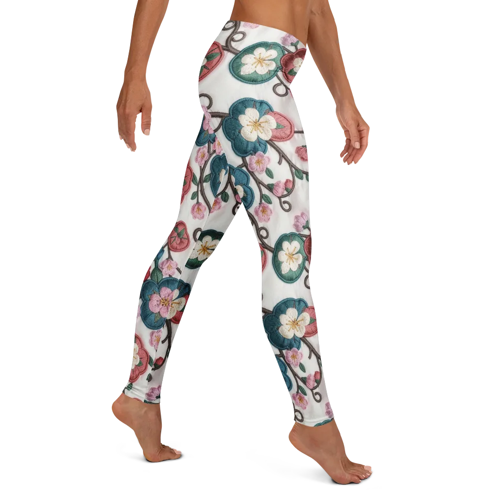Embroidered Reverie on Leggings — Right