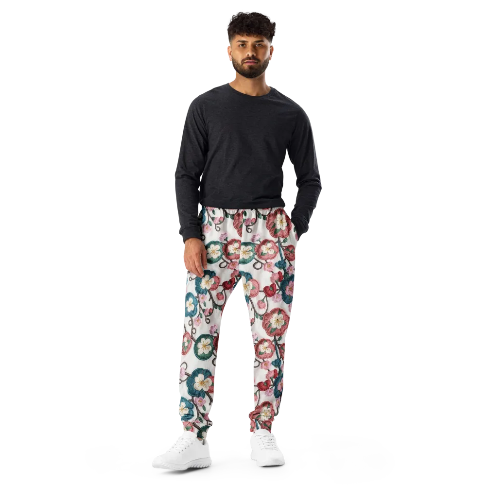 Embroidered Reverie on Men's Joggers — Front