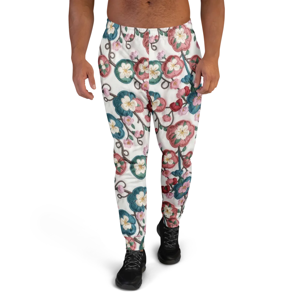 Embroidered Reverie on Men's Joggers — Front