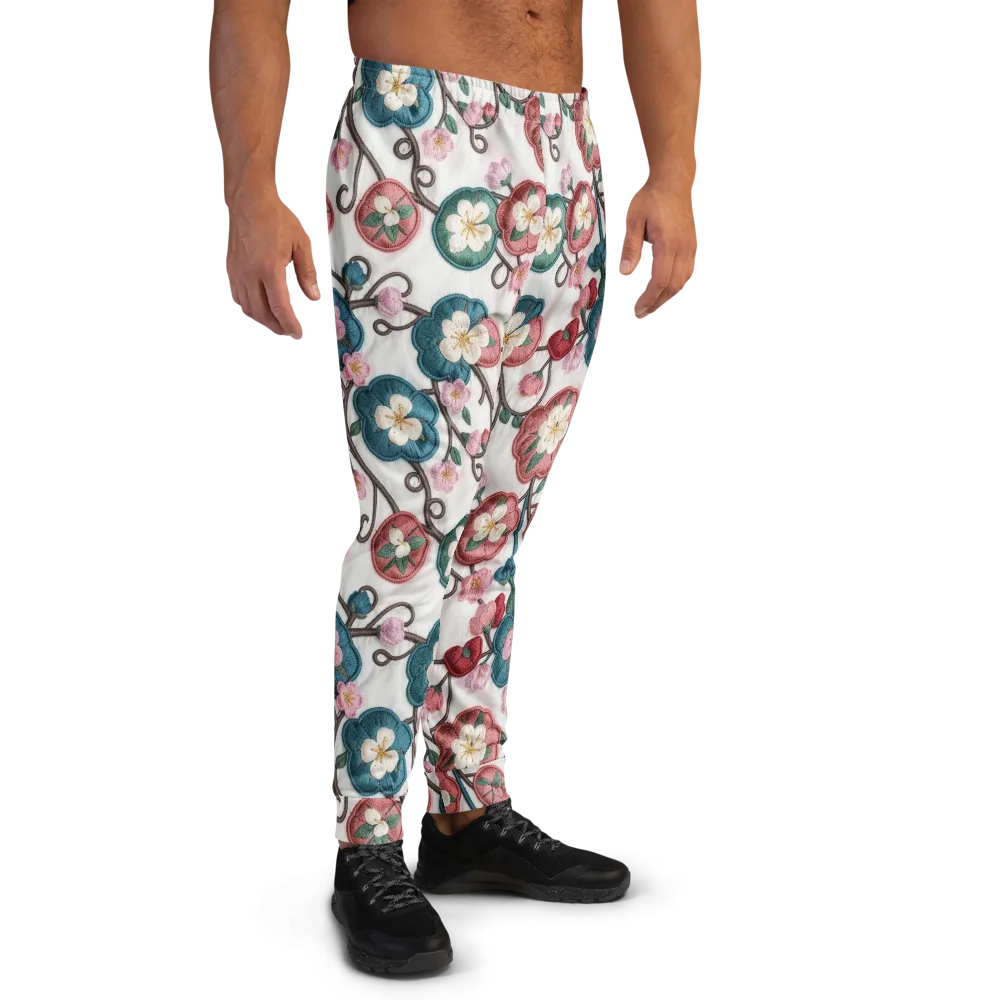 Embroidered Reverie on Men's Joggers — Right