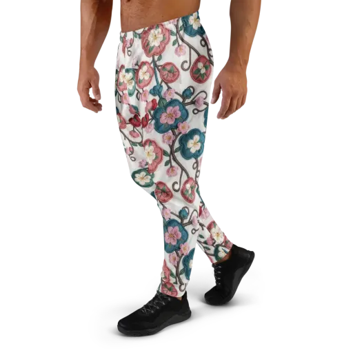 Embroidered Reverie on a Men's Joggers