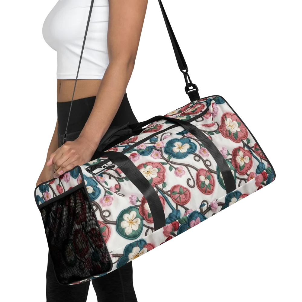 Embroidered Reverie on Duffle Bag — Front