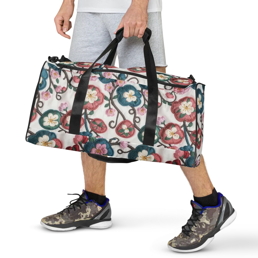 Embroidered Reverie on Duffle Bag — Front