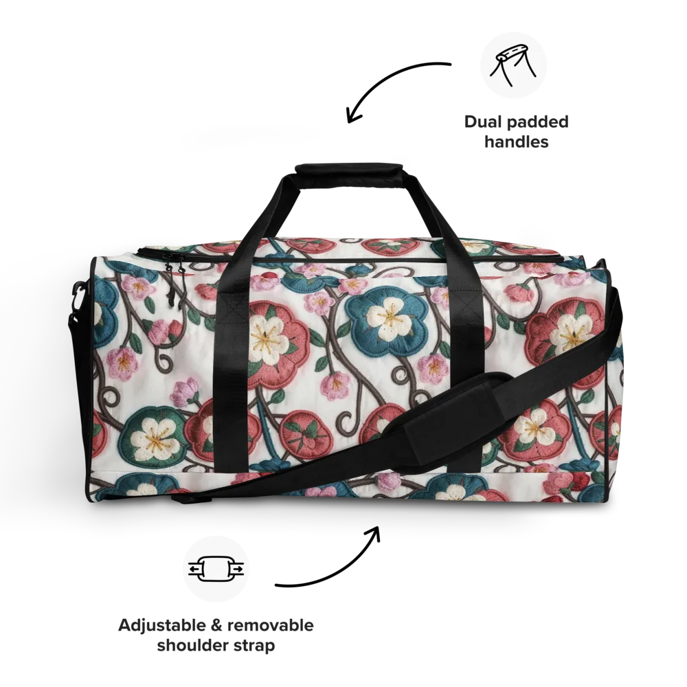Embroidered Reverie on Duffle Bag — Front