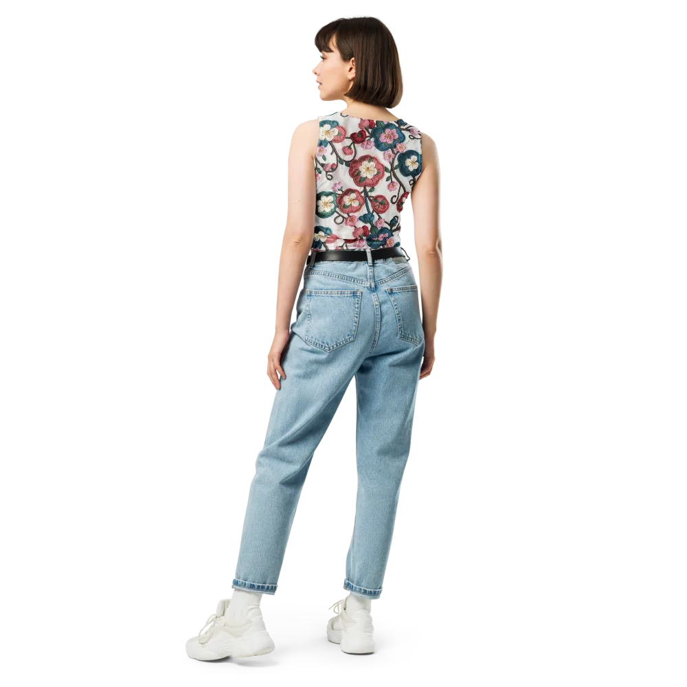 Embroidered Reverie on Crop Top — Back