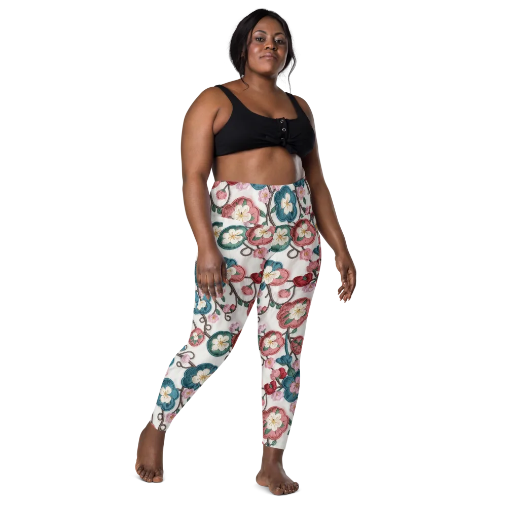 Embroidered Reverie on Leggings with Pockets — Front
