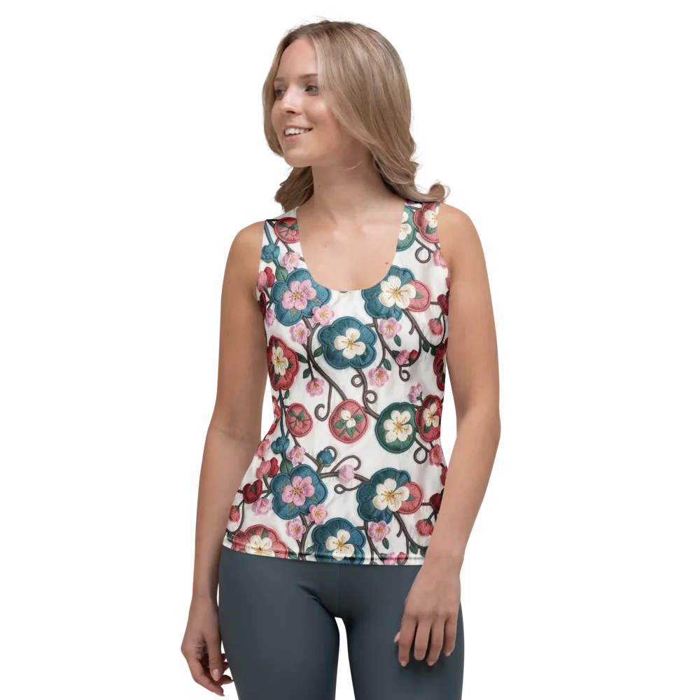 Embroidered Reverie on Women's Tank Top — Front