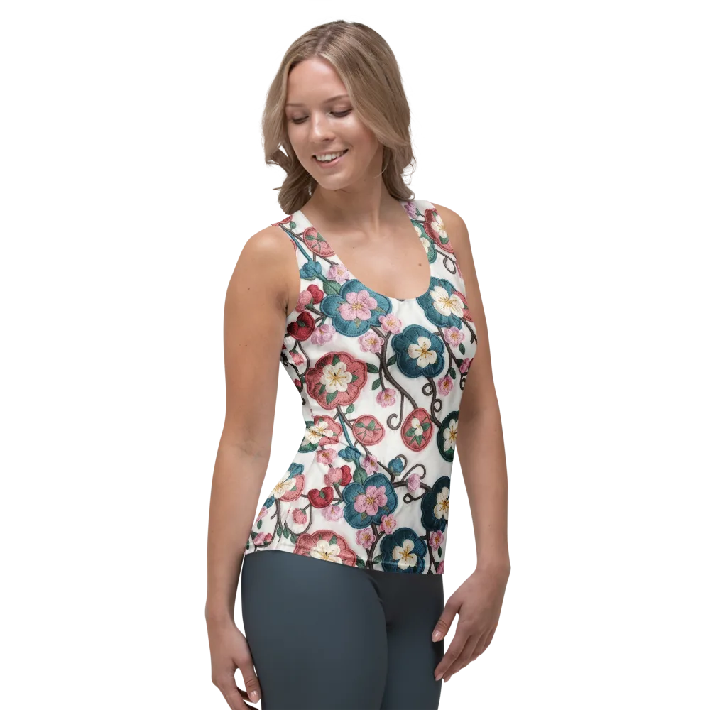 Embroidered Reverie on Women's Tank Top — Right Front