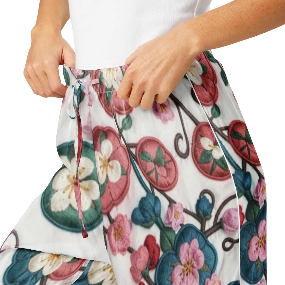 Embroidered Reverie on Women's Pajama Pants — Product details